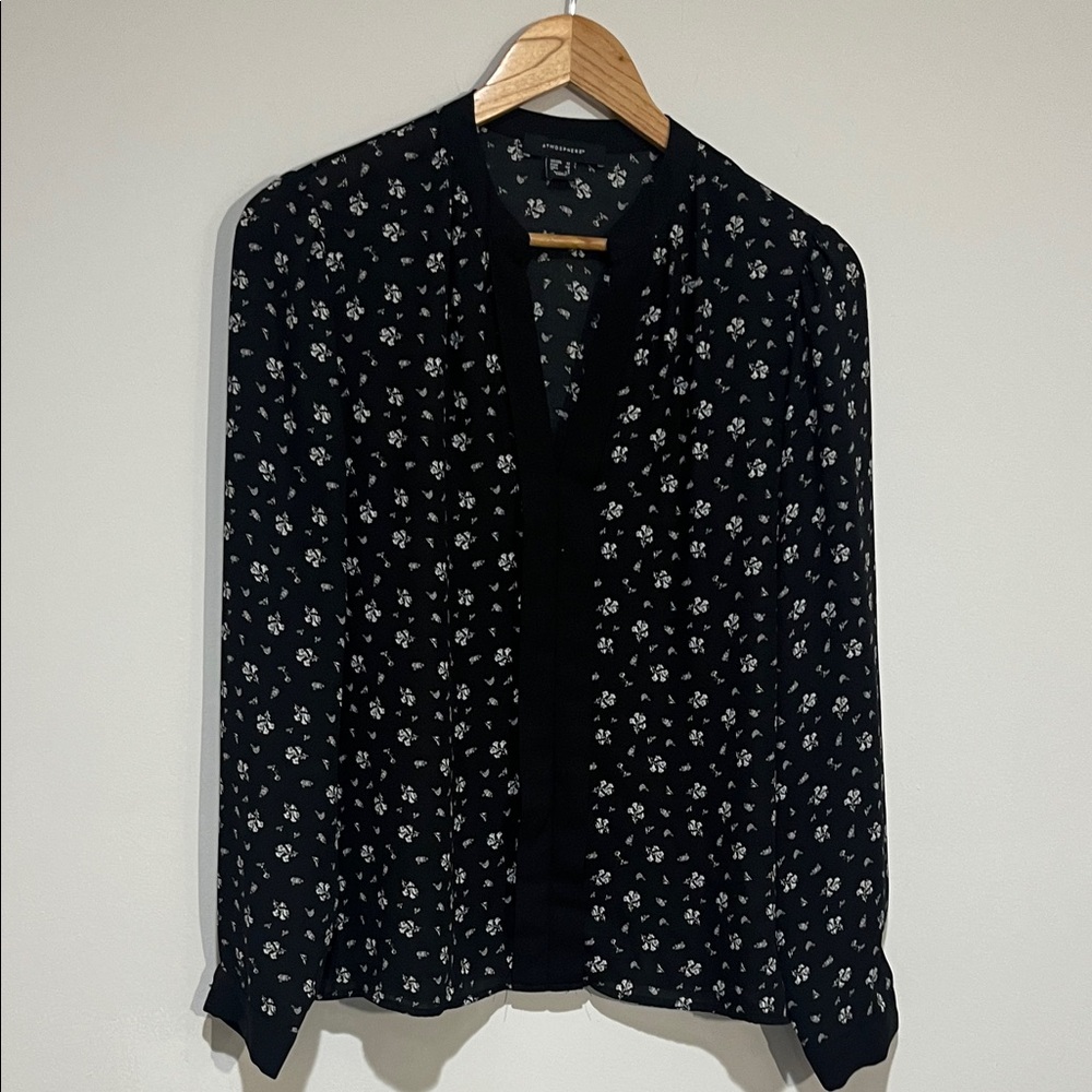Atmosphere Black Floral Blouse